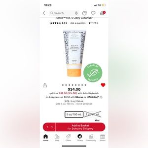 Drunk elephant cleanser.